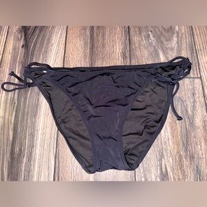 Women’s Victoria Secret Black Bikini Bottoms Medium Tie Side Swim Bathing Suit